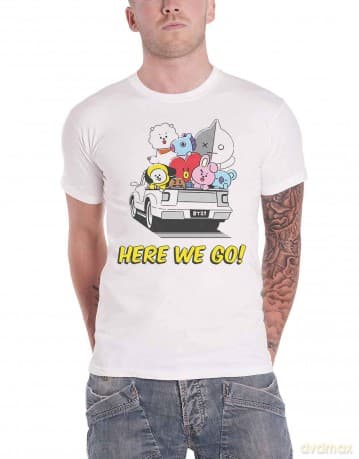 Bt21: BT21 Unisex T-Shirt: Here We Go (White) (XX-Large)