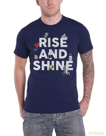 Bt21: BT21 Unisex T-Shirt: Rise And Shine (Navy Blue) (Medium)
