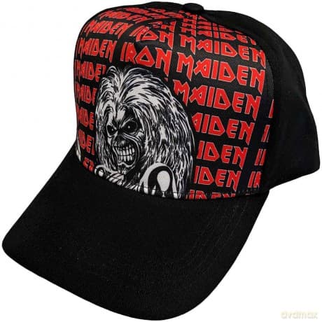 Iron Maiden: Unisex Baseball Cap: Eddie Logo Repeat (Black)