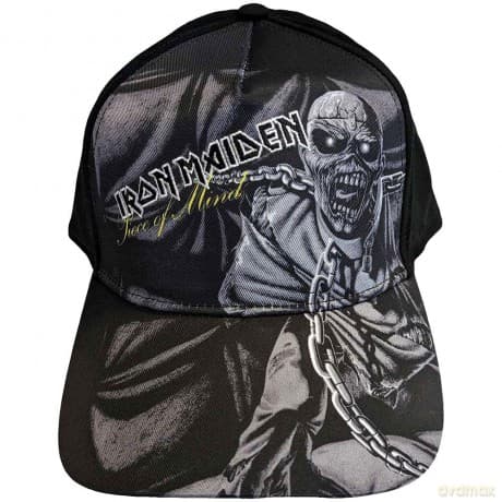 Iron Maiden: Unisex Baseball Cap: Piece Of Mind Greyscale (Black)