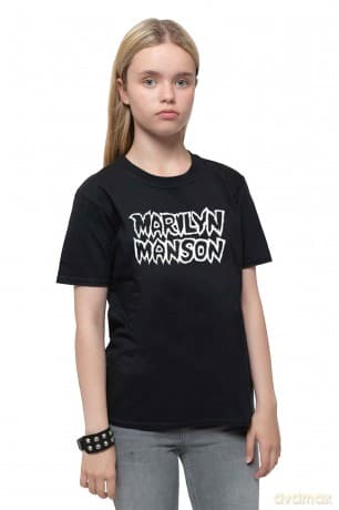 Marilyn Manson: Kids T-Shirt: Classic Logo (Black) (9-10 Years)