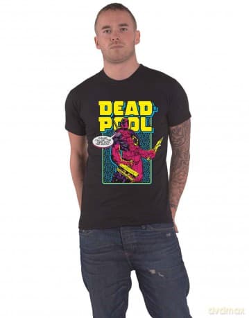 Marvel Comics: Unisex T-Shirt: Deadpool Comic Merc (Black) (Small)