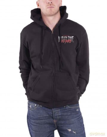 Motley Crue: Unisex Zipped Hoodie: 40 Years (Black) (Back Print) (X-Large)
