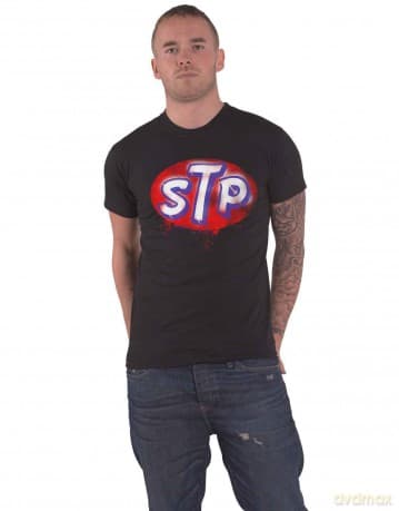 Stone Temple Pilots: Unisex T-Shirt: Red Logo (Black) (Large)