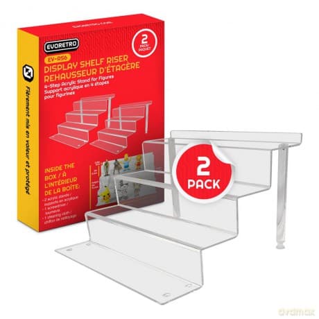 Evoretro Acrylic Shelf Riser 2-Pack RS6