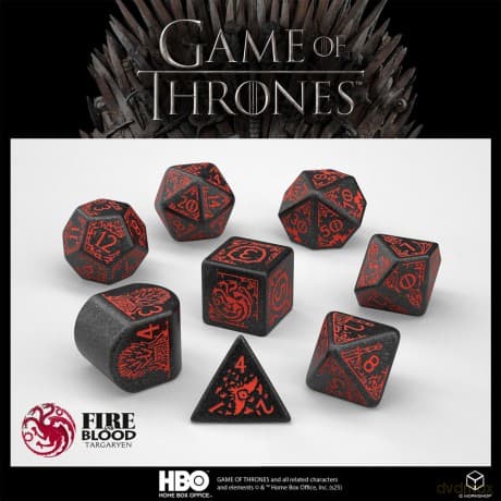 Game of Thrones Dice Set Targaryen (8)