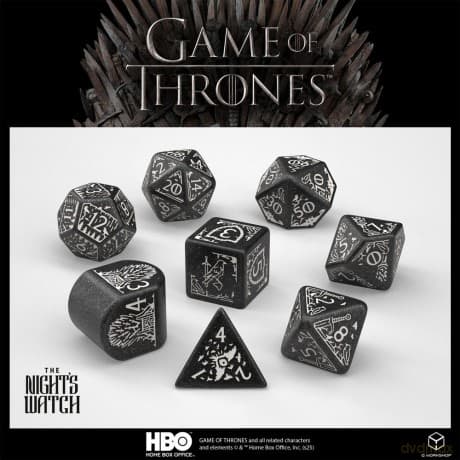 Game of Thrones Dice Set Night's Watch (8)