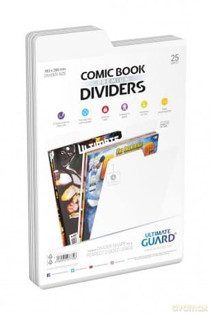 Ultimate Guard Comic Book Dividers (25) - White