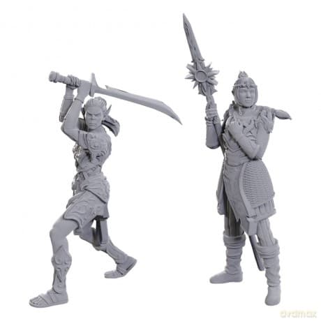D&D Nolzur's Marvelous Miniatures Unpainted Miniature Lae'zel & Shadowheart
