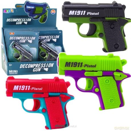 Mini pistolet z magazynkiem 8 nabojów MIX