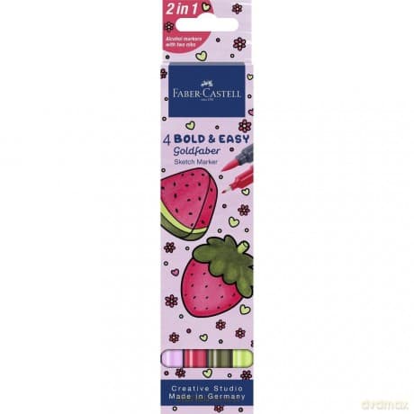 Pisak Goldfaber dwustronny 8 pisaków + akcesoria