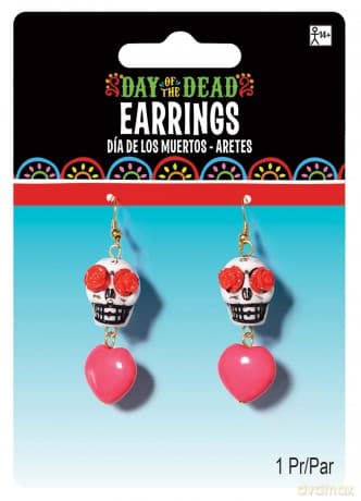 Kolczyki czaszki Halloween