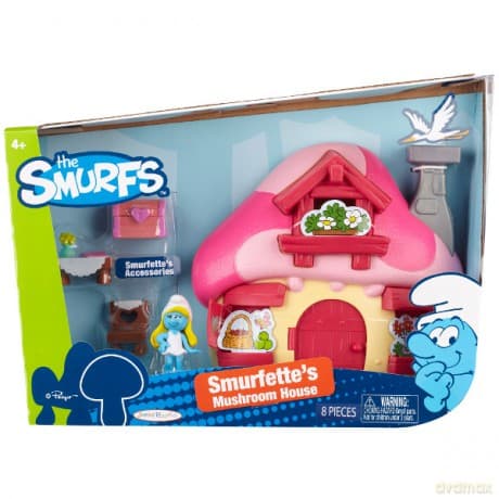 SMURFS zestawaw Smerfetka z domkiem 8 el