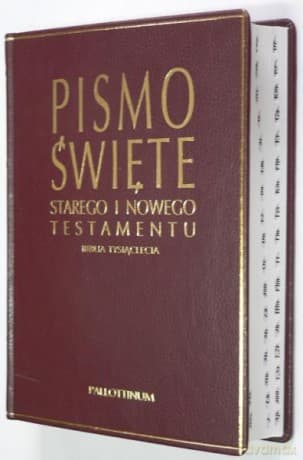 Biblia Tysiąclecia - opr. skórzana z nacięciami