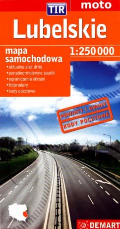 Lubelskie dla zawodowców. TIR. Mapa samochodowa