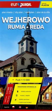 Wejherowo, Rumia, Reda. Plan miasta w skali 1:13 000. Europilot wersja plastik