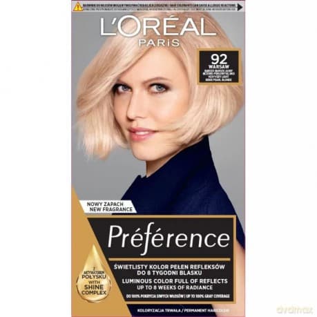 LOreal Feria Preference Bardzo Jasny Blond 92