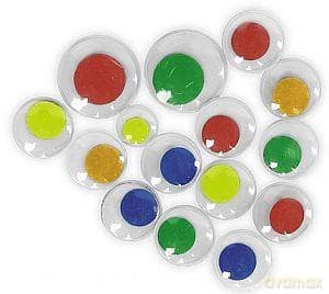 Oczy naklejane kolorowe