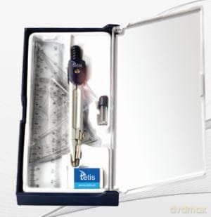 Zestaw geometryczny z cyrklem