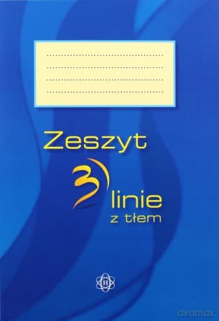Zeszyt 3 linie z tłem