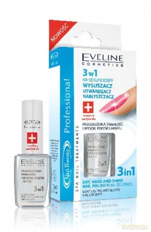 Eveline Nail Therapy Lakier Odżywka wysuszacz 3w1 12ml
