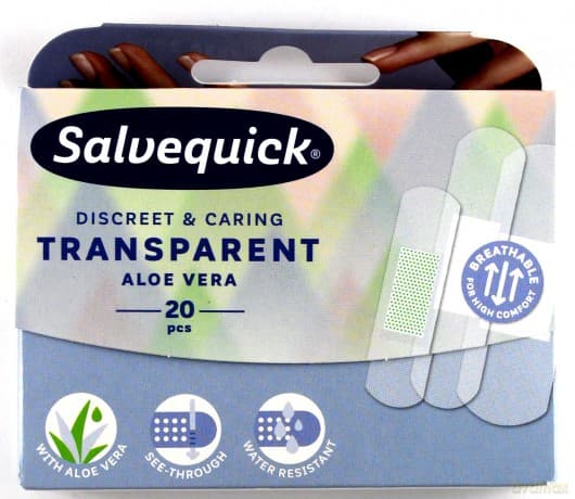 Plastry Salvequick Aloe Vera Transparentne 20 szt