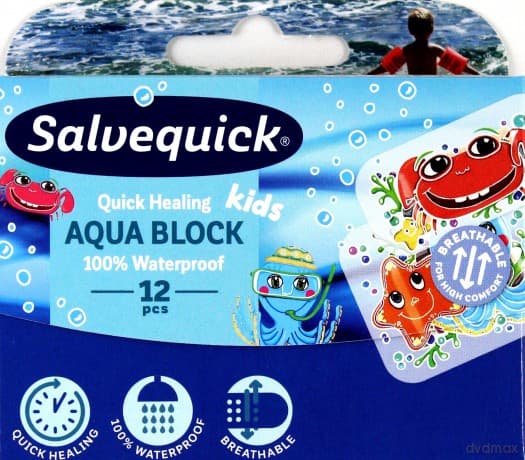 Plastry Salvequick Aqua Block (1opakowanie) 12szt
