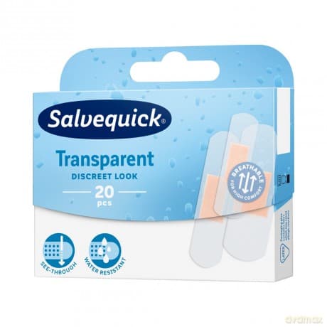 Plastry Salvequick transparentne 20 szt