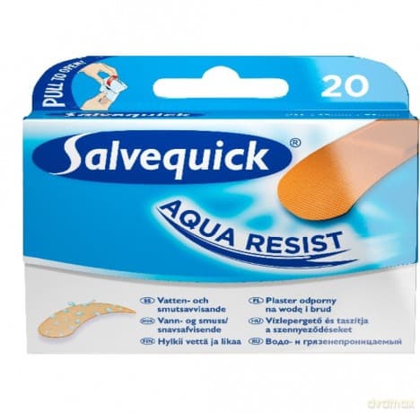Plastry Salvequick wodoodporne Aqua Resist (1 opakowanie) 20 szt