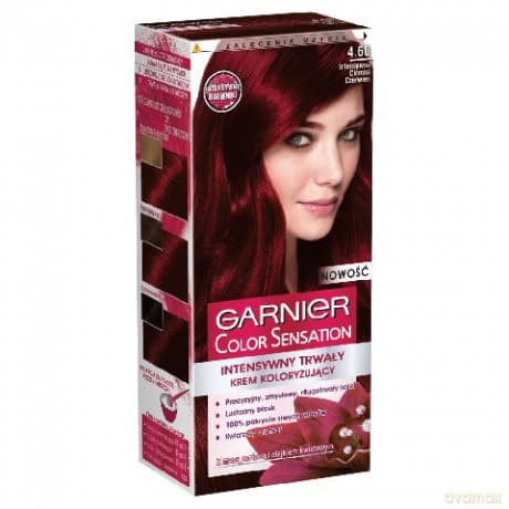Garnier Color Sensation krem koloryzujący 4.60 Red Brown, intensywna ciemna czerwień