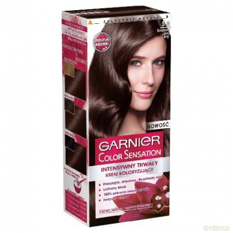 Garnier Color Sensation krem koloryzujący 5.0 Light Brown, świetlisty jasny brąz
