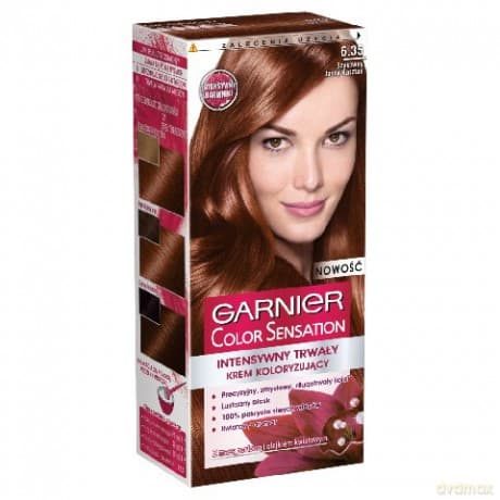 Garnier Color Sensation krem koloryzujący 6.35 Chic Brown, szykowny jasny kasztan