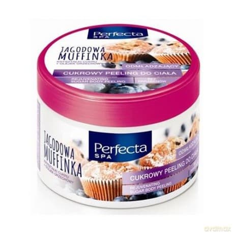 Dax Cosmetics Perfecta Spa: Peeling cukrowy do ciała (Jagodowa Mufinka) 225 g
