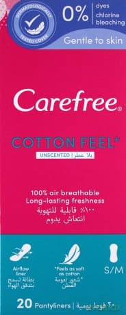 Carefree Cotton: Wkładki higieniczne (20 sztuk)