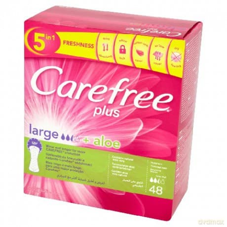 Carefree Plus Large Aloe: Wkładki higieniczne (48 sztuk)