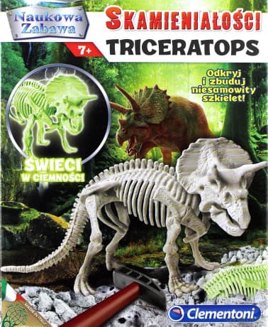 CLEMENTONI Naukowa zabawa. Skamieniałości Triceratops fluores