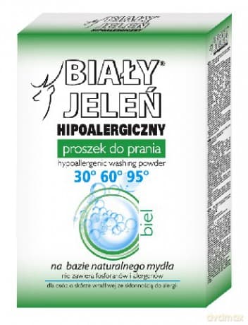 Biały Jeleń: Proszek do prania hipoalergiczny - Biel 500 g