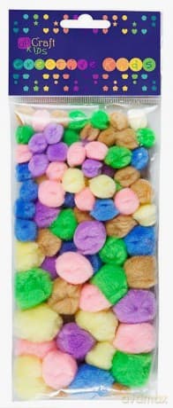 Pompony akrylowe mix pastel