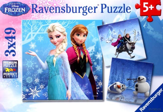 RAVENSBURGER 3x49 el. - Kraina Lodu: Zimowe przygody