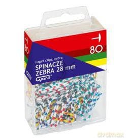 Spinacze 28 mm Zebra