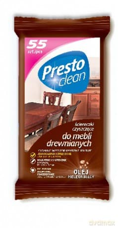 Presto Czyszczące ściereczki do mebli drewnianych 1 op. - 55 szt.
