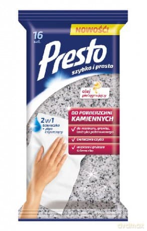 Presto Czyszczące ściereczki do powierzchni kamiennych 1 op. - 16 szt.