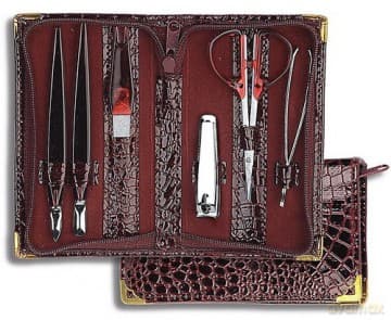 Donegal Komplet do manicure 6-częściowy brąz