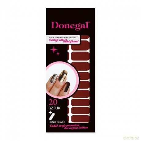 Donegal Naklejki na paznokcie z pilnikiem brąz