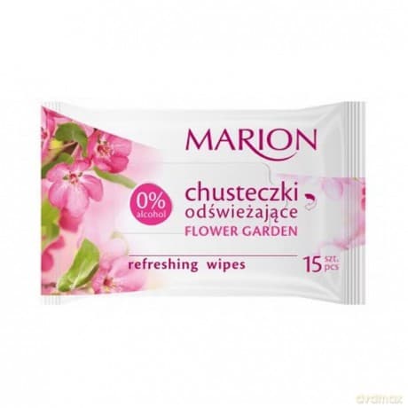 Marion Chusteczki odświeżające Flower Garden o zapachu kwiatowym - 15 szt.