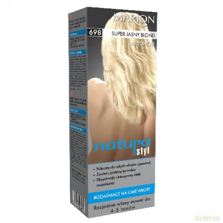 Marion Rozjaśniacz do włosów Natura Styl nr 698 4 - 5 tonów super jasny blond