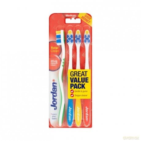 Jordan Szczoteczka do zębów Total Clean średnia 4 sztuki