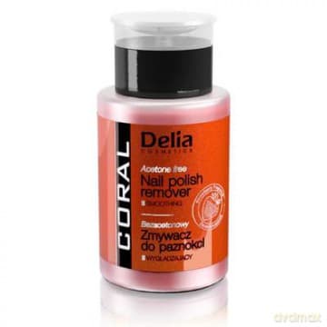 Delia Cosmetics Coral Zmywacz do paznokci bez acetonu truskawka 150 ml