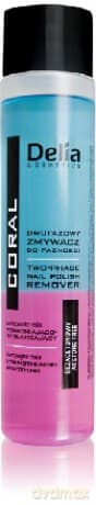 Delia Cosmetics Zmywacz do paznokci Coral dwufazowy szampańska róża