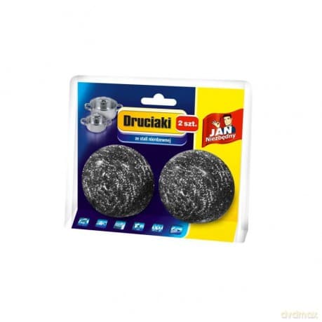 Jan Niezbędny Zmywak druciak ze stali nierdzewnej 2 szt.